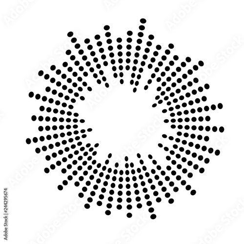 Abstract sound audio waves, equalizer wave circle. Vector logo