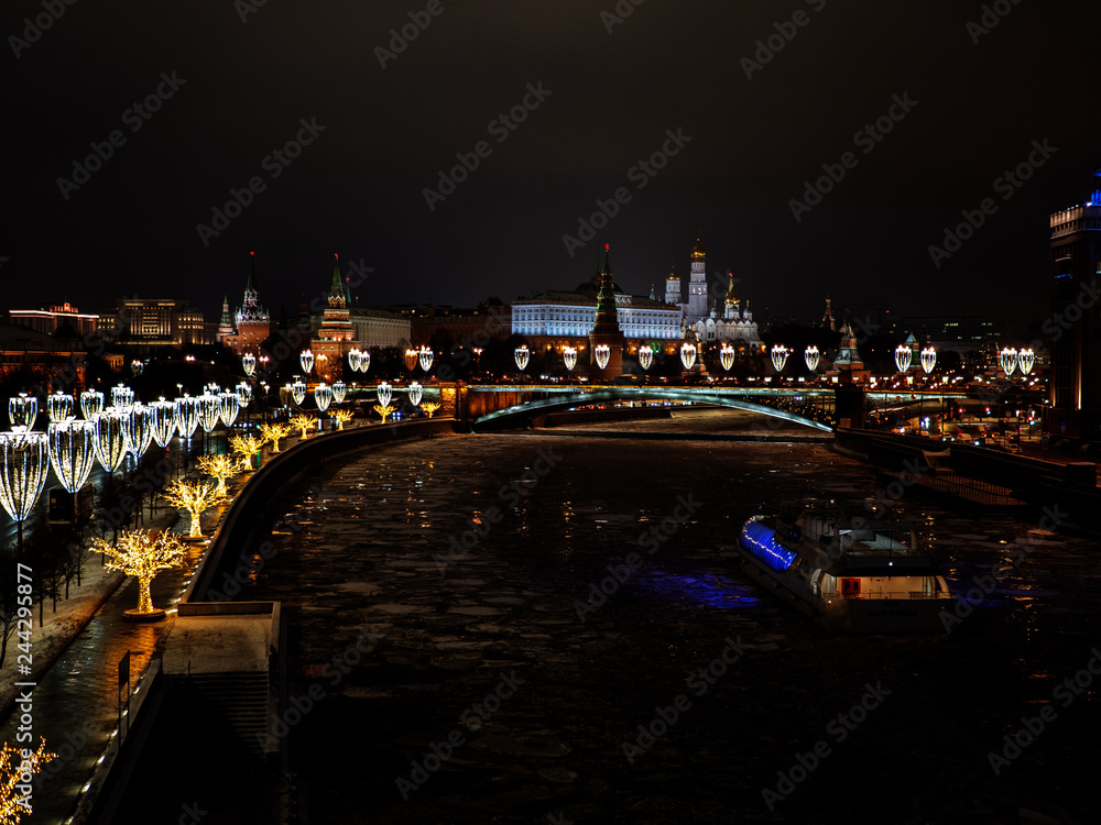 Russia,Moscow river, Christmas.