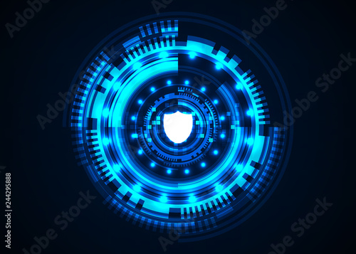 Wallpaper Mural Abstract technology background, Internet technology cyber security concept Torontodigital.ca