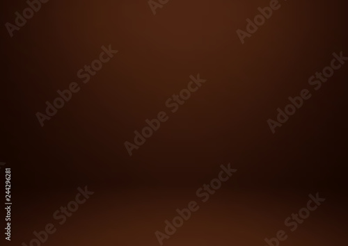 Empty brown studio room, used as background for display your products photo