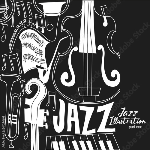 modern abstract jazz illustrations