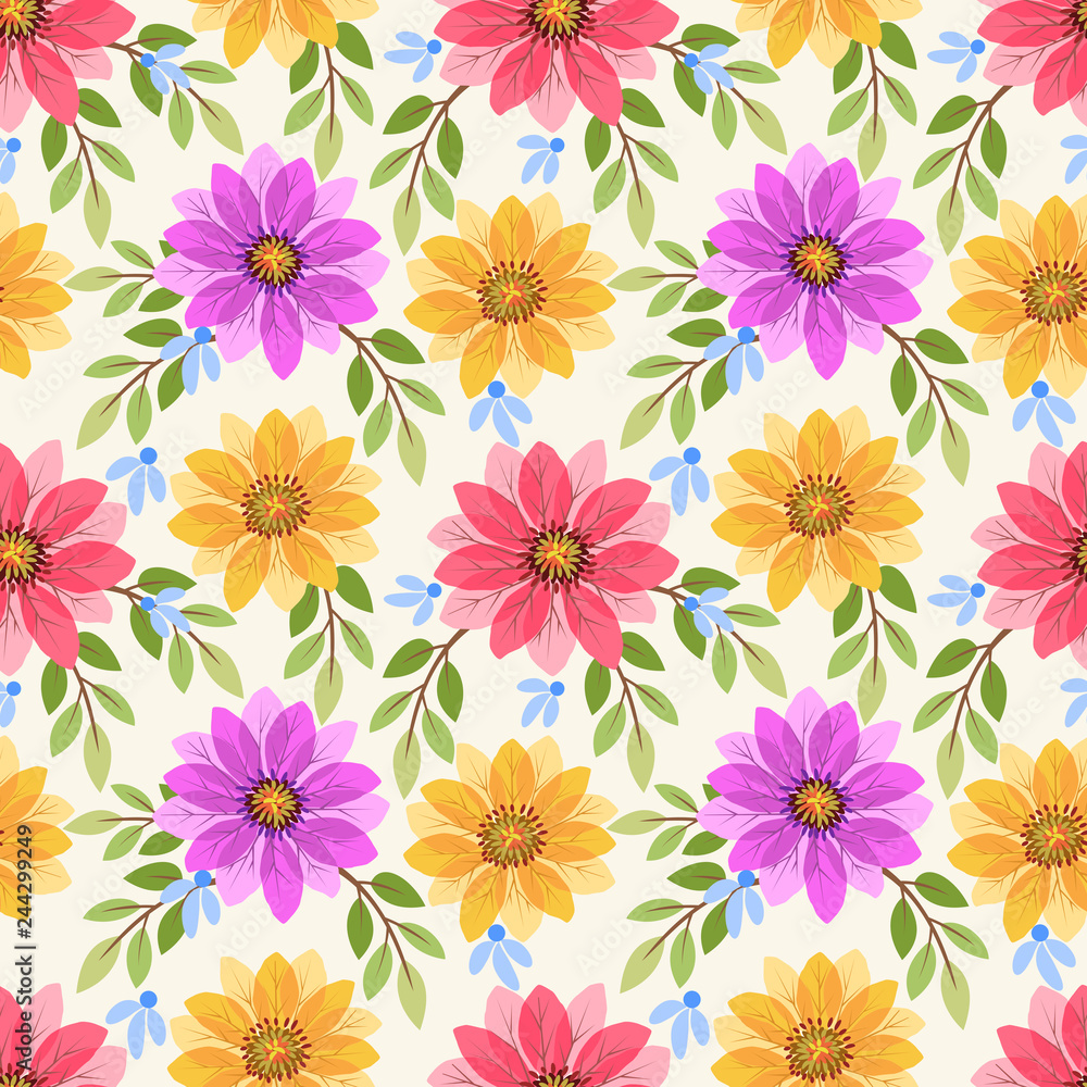 colorful flowers seamless pattern fabric textile wallpaper colorful flowers seamless pattern fabric textile wallpaper