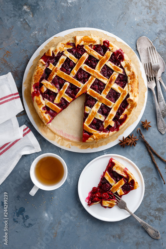 Canvastavla American cherry pie