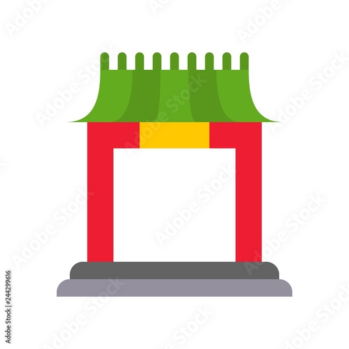 Chinese architectural arch vector, Chinese lunar new year flat icon