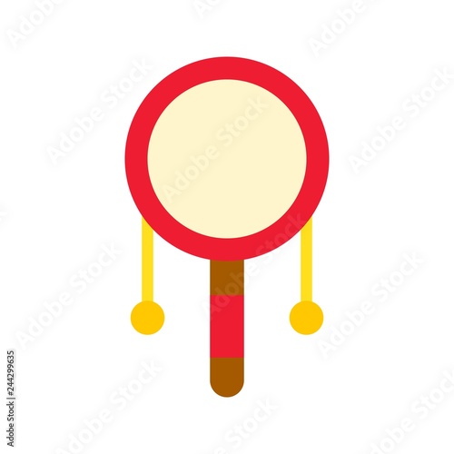 Pellet drum vector, Chinese lunar new year flat icon