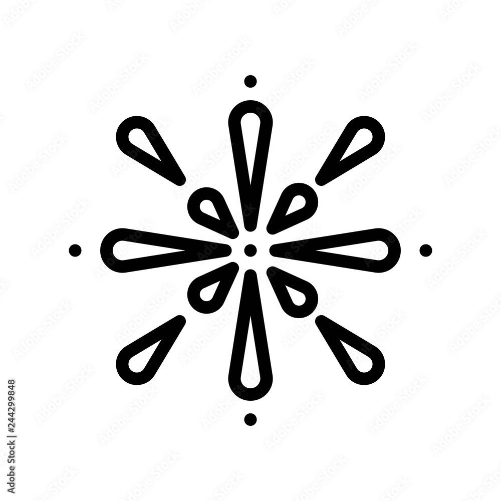 Firework vector, Chinese lunar new year line icon Firework vector, Chinese lunar new year line icon