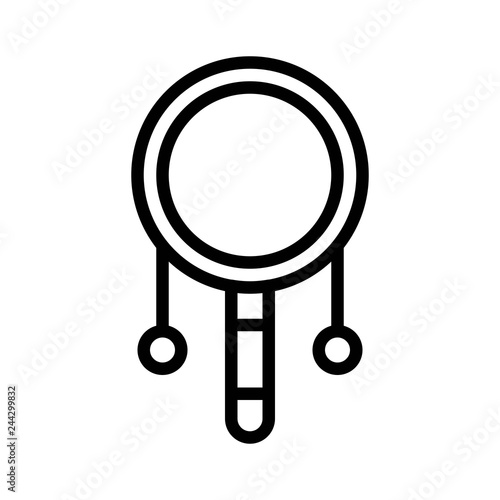 Pellet drum vector, Chinese lunar new year line icon
