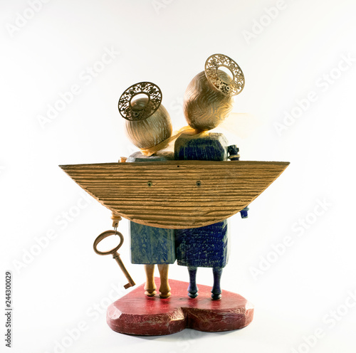 wedding figure made of wood