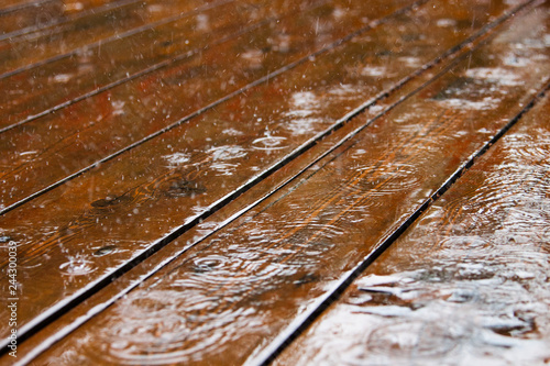 raindrops on the surface