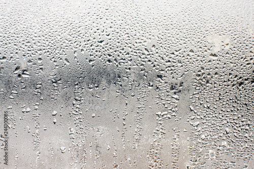 a drop of ice on the window