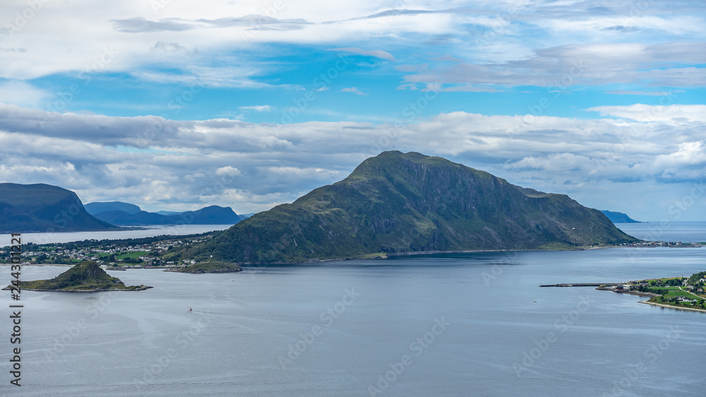 Norway, Alesund, panorama view on islands, Godoya