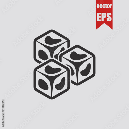 Ice cubes icon.Vector illustration.