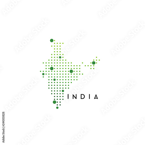 dotted india map logo design inspiration