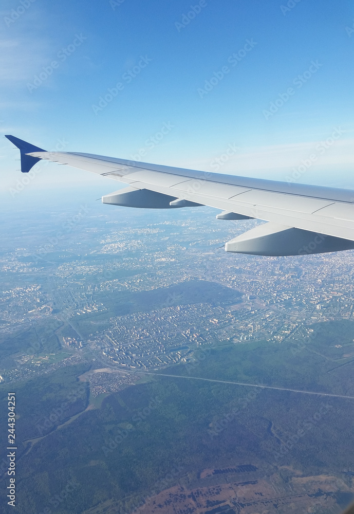 View from the window to the city