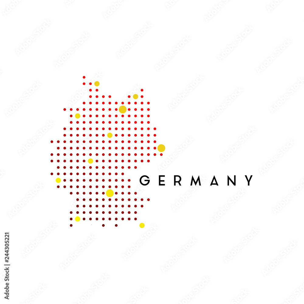 dotted Germany map logo design inspiration
