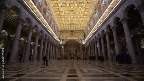 ndoor sight of the Basilica of Saint Paul outside the walls in Rome, Italy. photo