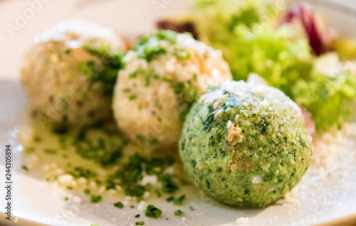 Knödel specialty; boiled dumplings common in Central and Eastern Europe