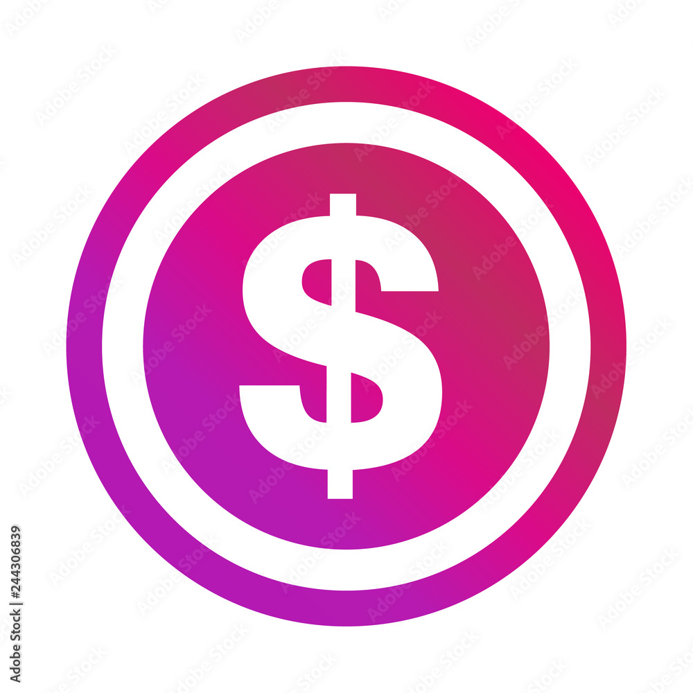 Modern dollar sign vector. Money symbol isolated on white background Modern dollar sign vector. Money symbol isolated on white background