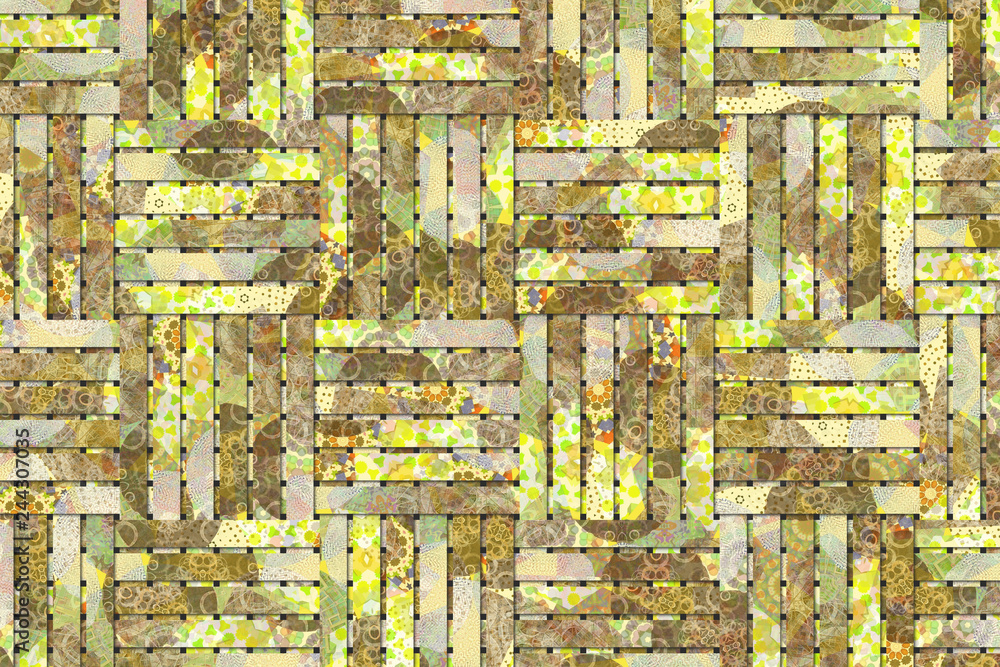 Woven mat, rattan, texture for design background.