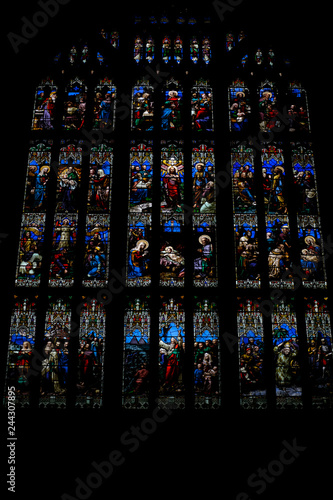 Vidriera en la Abadía de Gloucester