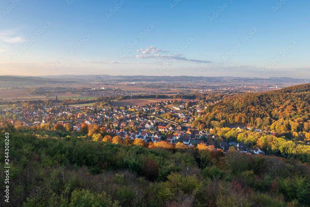 Landscape of Low Saxony in village Steinbergen , Germany