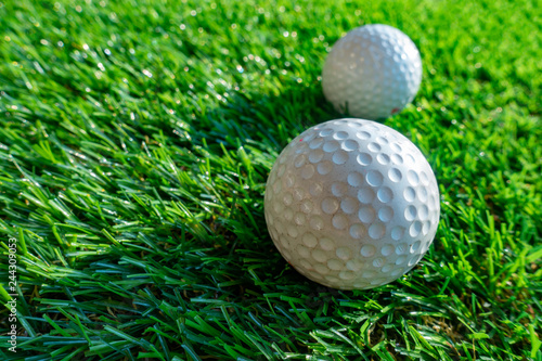 Golf ball on grass