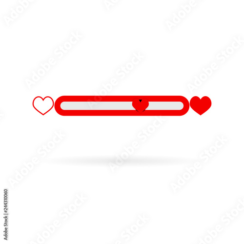 Bar love indicator meter isolated on white