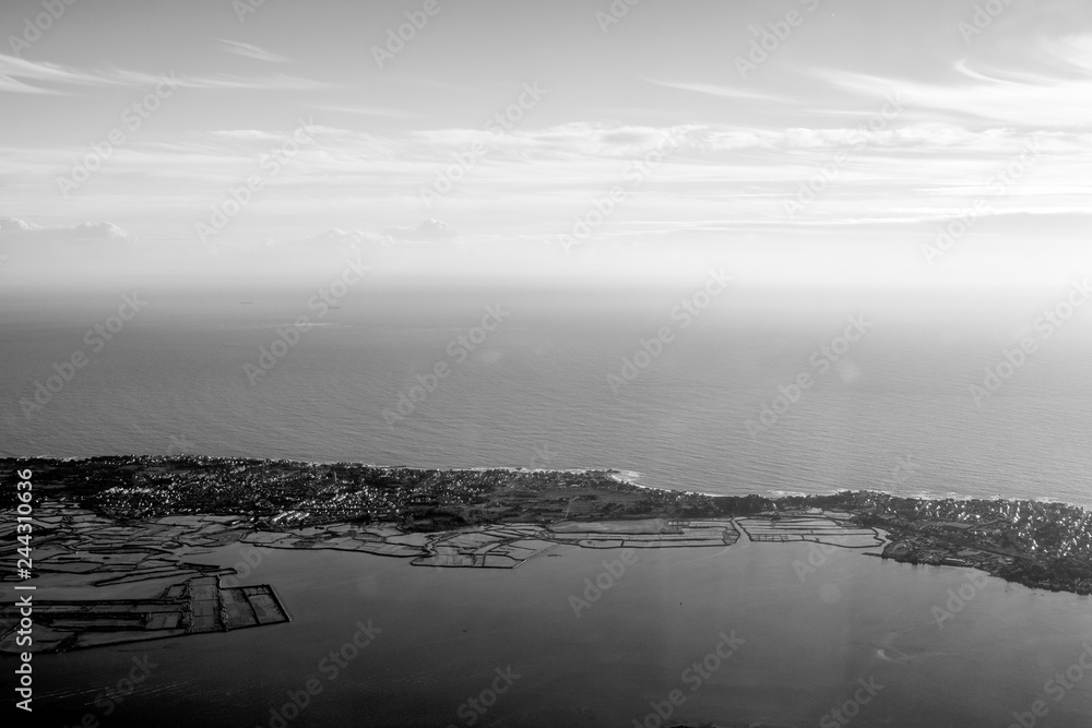 Fototapeta premium loire and atlantic ocean aerial view