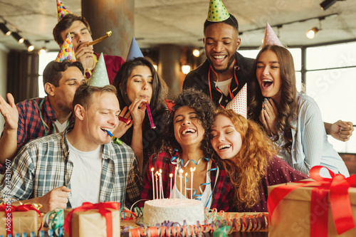 Quadro su tela Happy birthday to you concept