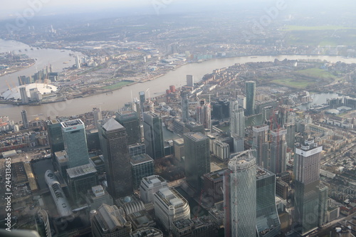 Canvas Print aerial view of london city from above
