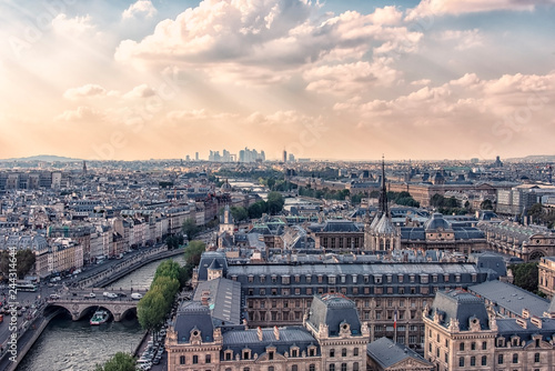 Paris cityscape viewed from Notre Dame cathedral © Stockbym