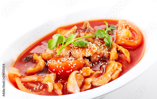Delicious Chinese cuisine, tomato fish