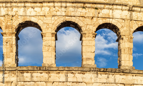 Pula. Roman. Arena. Stone. Croatia. Sky