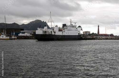Port of Bodo on a cloudy day in Norway photo