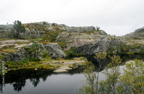 Mountains in the south of Norway on a sunny day.