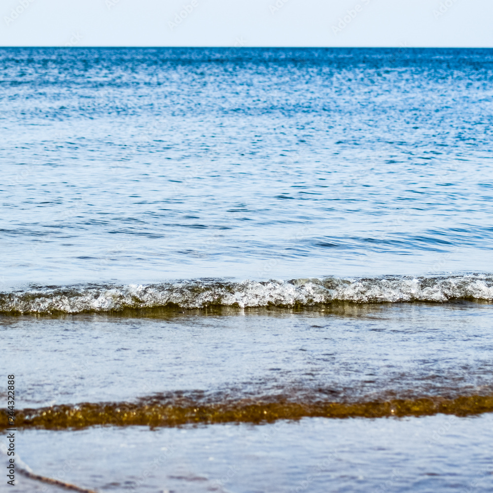 Sea line of the horizon. Sea and sky. The waves and glare of the Sea line of the horizon. Sea and sky. The waves and glare of the