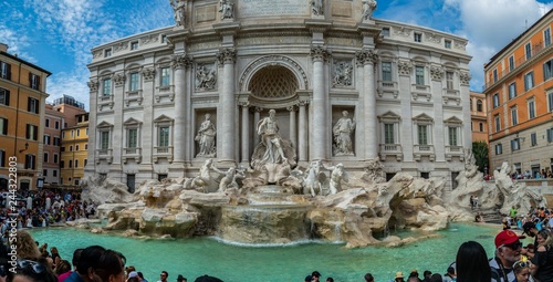 fountain di trevi in historic center of Rome, Italy photo