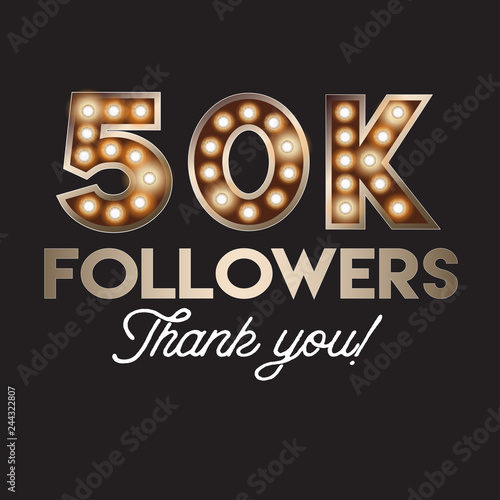 50K followers social media post template