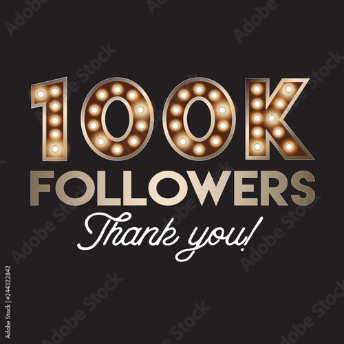 100K followers social media post template