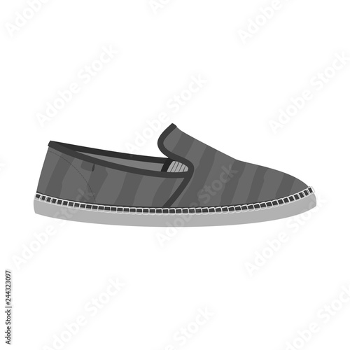 Isolated object of shoe and footwear symbol. Set of shoe and foot vector icon for stock.