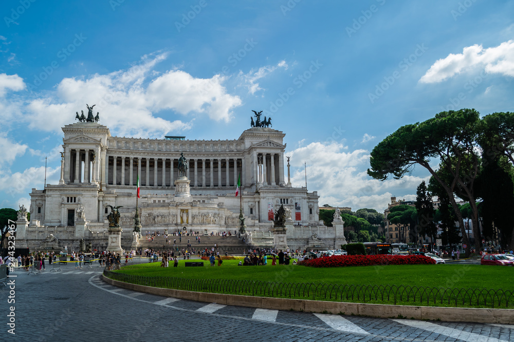 National Monument Il Vittoriano or Altare della Patria, Altar of the Fatherland in Piazza Venezia, Rome, Italy