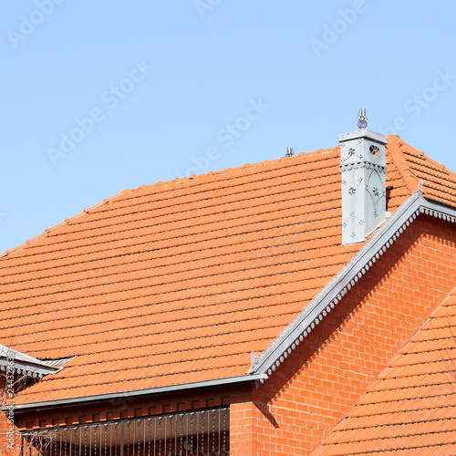 The house with a roof of tiles
