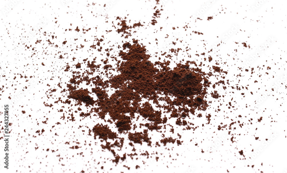 coffee pile of powdered isolated on white background coffee pile of powdered isolated on white background
