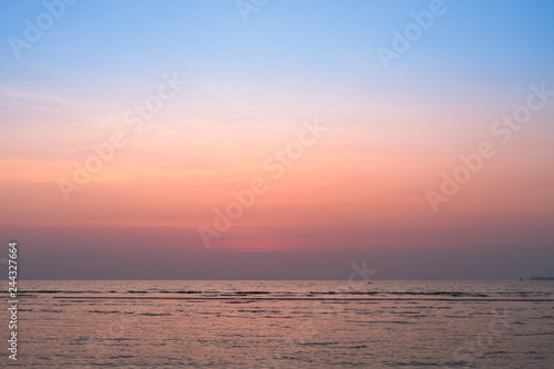 Background of colorful sky concept  Dramatic sunset with twilight color sky and clouds.