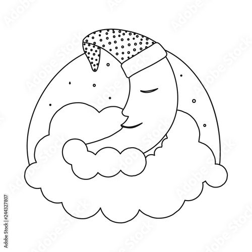 Vector illustration of dreams and night sign. Collection of dreams and bedroom stock vector illustration.