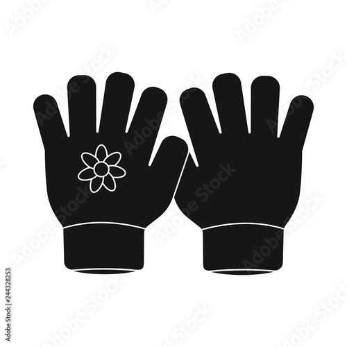 Vector design of glove and winter sign. Set of glove and equipment vector icon for stock.