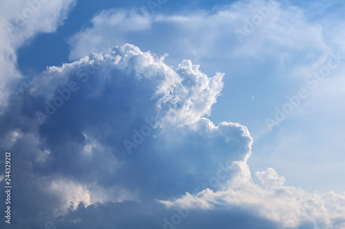 natural sky background, closeup dense cumulus clouds © Yuriy Kulik