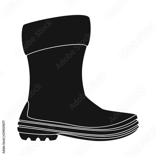 Vector illustration of shoe and footwear sign. Collection of shoe and foot vector icon for stock.