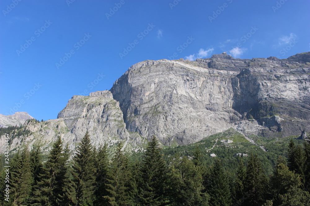 Paysage de haute montagne depuis Passy vers Chamonix