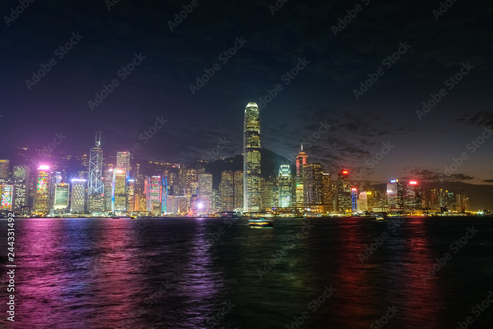 香港 ビクトリアハーバー 夜景